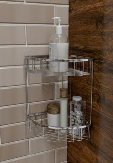 Полка угловая двойная Timo Saona 13082/00 хром